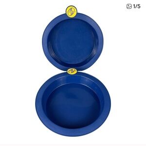 Smartware Silicone Set Of Two Round Blue Cake Pan